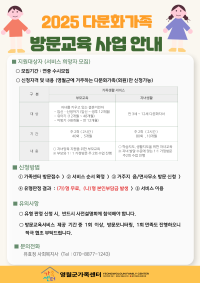 2025년 다문화가족 방문교육 사업 안내